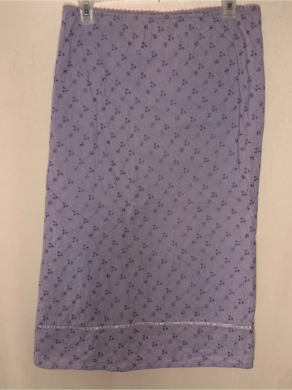 Y2K Vintage dELIA*s Skirt Lavender Romantic Eyelet Floral XS Cottage Coquette